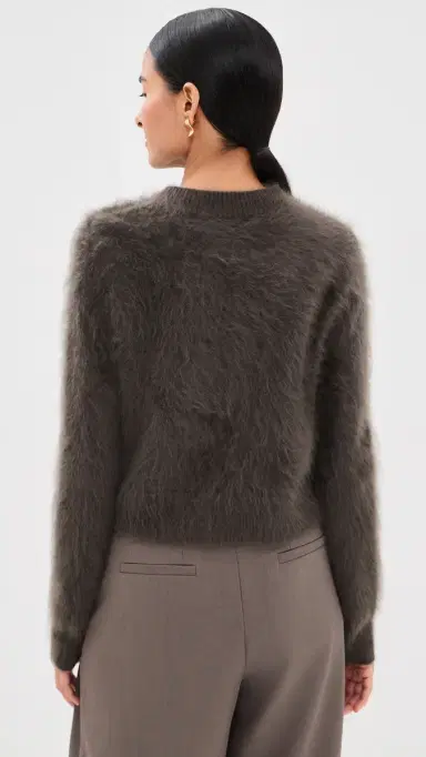 LISA YANG Azalea Cashmere Cardigan Dark Fern Brushed | Thumbnail 3 LISA YANG Azalea Cashmere Cardigan Dark Fern Brushed | Thumbnail 3