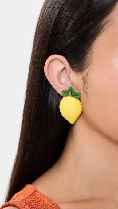Jennifer Behr Citron Earrings Lemon One Size | Thumbnail 3 Jennifer Behr Citron Earrings Lemon One Size | Thumbnail 3