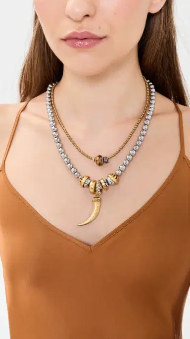 Elizabeth Cole Hilda Necklace Crystal One Size | Thumbnail 3 Elizabeth Cole Hilda Necklace Crystal One Size | Thumbnail 3