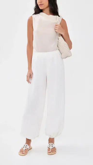 Faithfull Kortez inen Balloon Pants White | Thumbnail 5 Faithfull Kortez inen Balloon Pants White | Thumbnail 5