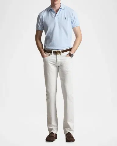 Polo Ralph Lauren Men's Custom-Slim-Fit Stretch Mesh Polo Shirt | Thumbnail 2 Polo Ralph Lauren Men's Custom-Slim-Fit Stretch Mesh Polo Shirt | Thumbnail 2