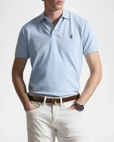 Polo Ralph Lauren Men's Custom-Slim-Fit Stretch Mesh Polo Shirt | Thumbnail 4 Polo Ralph Lauren Men's Custom-Slim-Fit Stretch Mesh Polo Shirt | Thumbnail 4