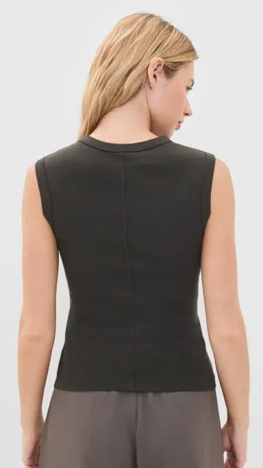 Enza Costa New Classic upima Cotton Sleeveless Tee Espresso | Thumbnail 3 Enza Costa New Classic upima Cotton Sleeveless Tee Espresso | Thumbnail 3