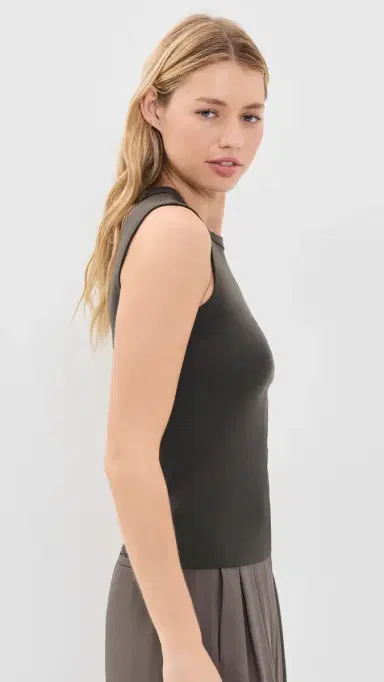 Enza Costa New Classic upima Cotton Sleeveless Tee Espresso | Thumbnail 4 Enza Costa New Classic upima Cotton Sleeveless Tee Espresso | Thumbnail 4