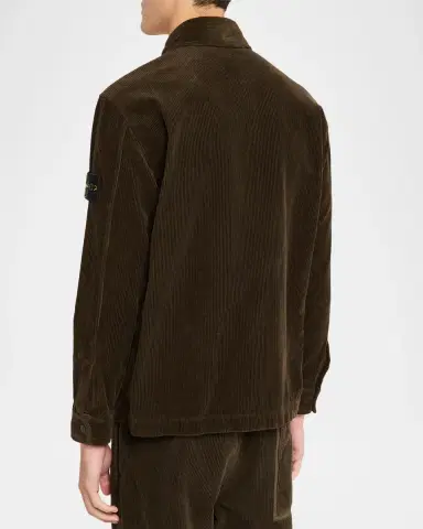 Stone Island Men's Corduroy Layered Pocket Button-Down Shirt | Thumbnail 3 Stone Island Men's Corduroy Layered Pocket Button-Down Shirt | Thumbnail 3