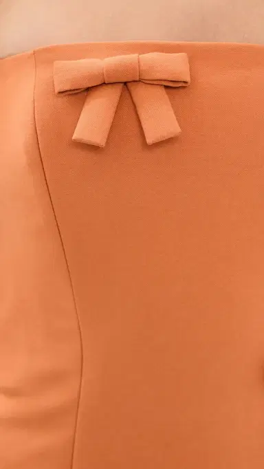 LEO LIN Rayna Bow Bustier Maxi Dress Ochre | Thumbnail 6 LEO LIN Rayna Bow Bustier Maxi Dress Ochre | Thumbnail 6