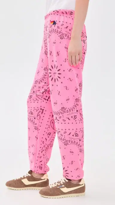 Aviator Nation Bandana Women's weatpants Neon Pink | Thumbnail 4 Aviator Nation Bandana Women's weatpants Neon Pink | Thumbnail 4