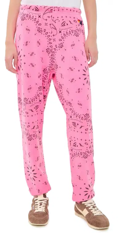 Aviator Nation Bandana Women's weatpants Neon Pink | Thumbnail 1 Aviator Nation Bandana Women's weatpants Neon Pink | Thumbnail 1