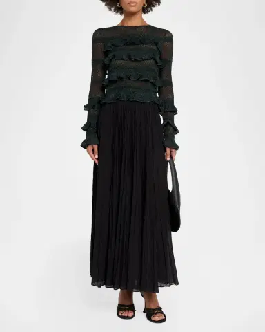 Zimmermann Valiant Lace Ruffle-Tiered Top | Thumbnail 2 Zimmermann Valiant Lace Ruffle-Tiered Top | Thumbnail 2
