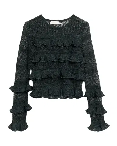 Zimmermann Valiant Lace Ruffle-Tiered Top | Thumbnail 1 Zimmermann Valiant Lace Ruffle-Tiered Top | Thumbnail 1