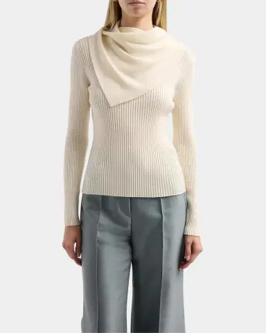 Zimmermann Valiant Merino Scarf Sweater | Thumbnail 4 Zimmermann Valiant Merino Scarf Sweater | Thumbnail 4