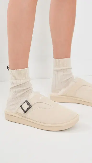 Brunch Amour Suede Shearling Slippers Beige | Thumbnail 3 Brunch Amour Suede Shearling Slippers Beige | Thumbnail 3