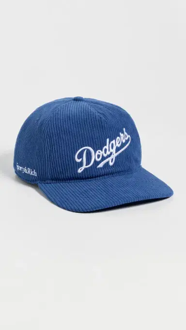 Sporty & Rich Dodgers Corduroy Hat Team Blue White One Size | Thumbnail 2 Sporty & Rich Dodgers Corduroy Hat Team Blue White One Size | Thumbnail 2