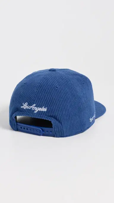 Sporty & Rich Dodgers Corduroy Hat Team Blue White One Size | Thumbnail 4 Sporty & Rich Dodgers Corduroy Hat Team Blue White One Size | Thumbnail 4