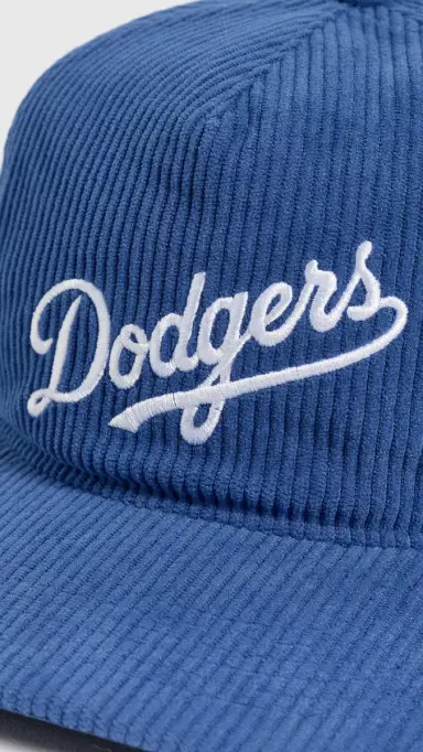 Sporty & Rich Dodgers Corduroy Hat Team Blue White One Size | Thumbnail 5 Sporty & Rich Dodgers Corduroy Hat Team Blue White One Size | Thumbnail 5