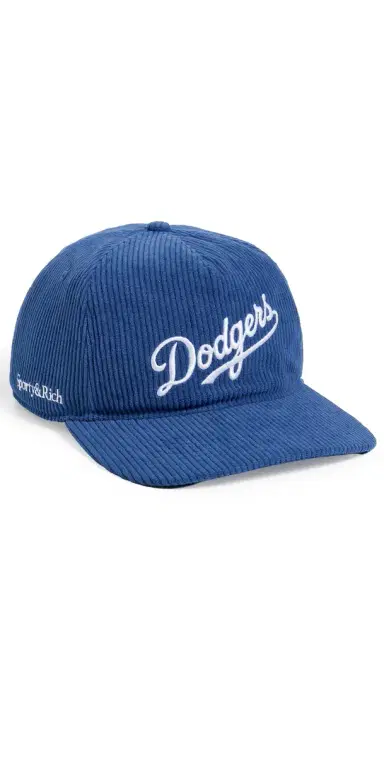 Sporty & Rich Dodgers Corduroy Hat Team Blue White One Size | Thumbnail 1 Sporty & Rich Dodgers Corduroy Hat Team Blue White One Size | Thumbnail 1