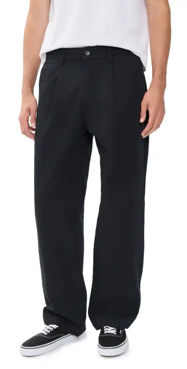 Levi's Loose Pleated Work Chinos Mineral Black Twill | Thumbnail 1 Levi's Loose Pleated Work Chinos Mineral Black Twill | Thumbnail 1
