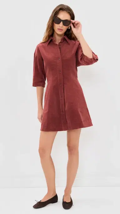 Apiece Apart Luz Mini Dress Cinnamon | Thumbnail 5 Apiece Apart Luz Mini Dress Cinnamon | Thumbnail 5