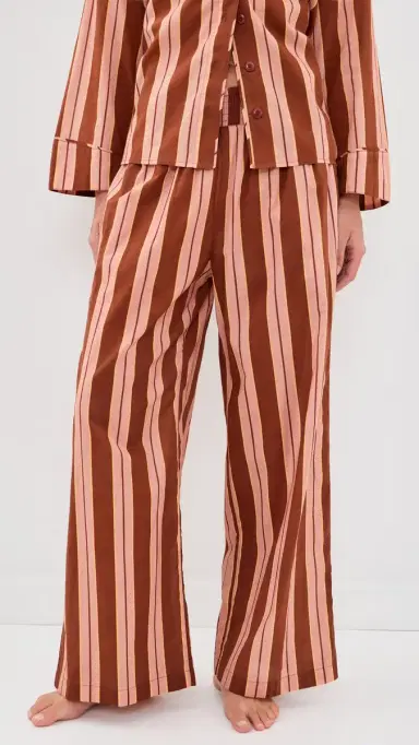 The Great. The Smocked Sleep Pants Ganache Stripe | Thumbnail 2 The Great. The Smocked Sleep Pants Ganache Stripe | Thumbnail 2