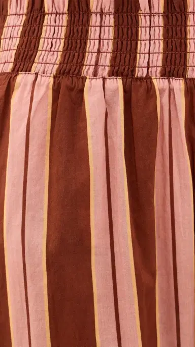 The Great. The Smocked Sleep Pants Ganache Stripe | Thumbnail 6 The Great. The Smocked Sleep Pants Ganache Stripe | Thumbnail 6