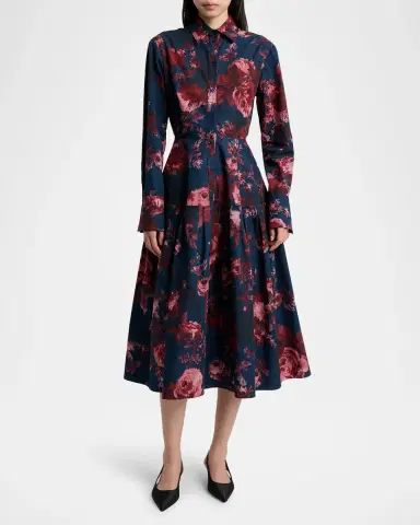 Erdem Floral Cotton Midi Shirtdress | Thumbnail 2 Erdem Floral Cotton Midi Shirtdress | Thumbnail 2