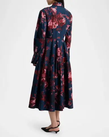 Erdem Floral Cotton Midi Shirtdress | Thumbnail 3 Erdem Floral Cotton Midi Shirtdress | Thumbnail 3