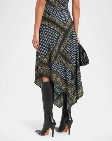 Veronica Beard Hartley Bandana Asymmetric Midi Skirt | Thumbnail 3 Veronica Beard Hartley Bandana Asymmetric Midi Skirt | Thumbnail 3