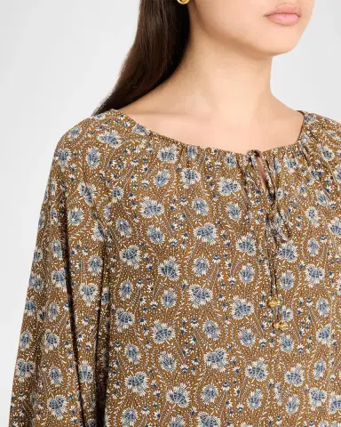 Veronica Beard Rhosen Floral Silk-Blend Blouse | Thumbnail 5 Veronica Beard Rhosen Floral Silk-Blend Blouse | Thumbnail 5
