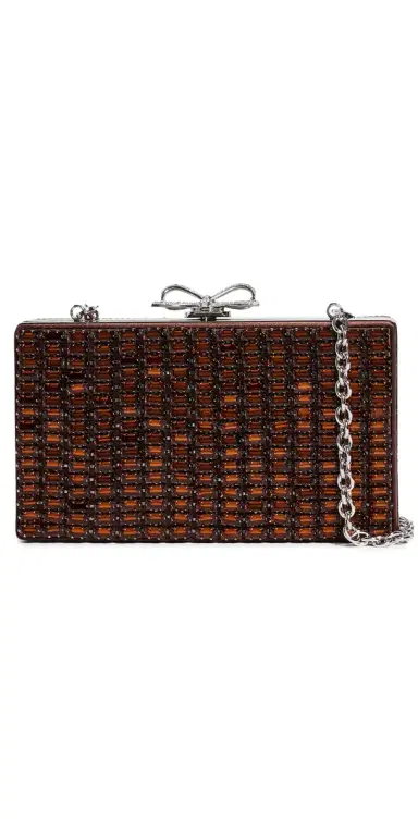Self-Portrait Brown Chainmail Clutch Bag Color One Size | Thumbnail 1 Self-Portrait Brown Chainmail Clutch Bag Color One Size | Thumbnail 1
