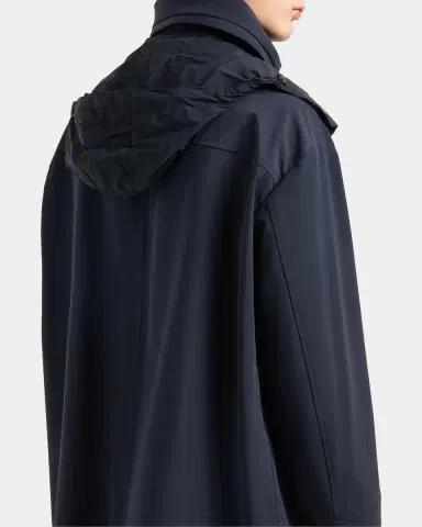 Giorgio Armani Men's Nylon Stretch Caban Coat | Thumbnail 3 Giorgio Armani Men's Nylon Stretch Caban Coat | Thumbnail 3