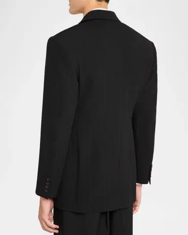 Saint Laurent Men's Chalk Stripe Wool Double-Breasted Sport Coat | Thumbnail 3 Saint Laurent Men's Chalk Stripe Wool Double-Breasted Sport Coat | Thumbnail 3