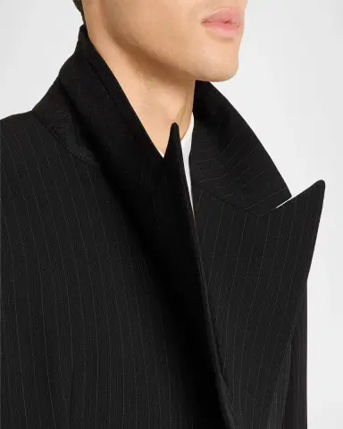 Saint Laurent Men's Chalk Stripe Wool Double-Breasted Sport Coat | Thumbnail 7 Saint Laurent Men's Chalk Stripe Wool Double-Breasted Sport Coat | Thumbnail 7