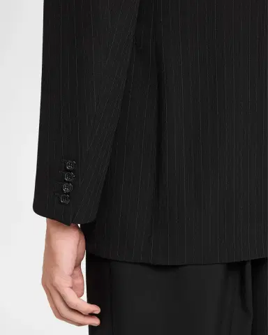 Saint Laurent Men's Chalk Stripe Wool Double-Breasted Sport Coat | Thumbnail 8 Saint Laurent Men's Chalk Stripe Wool Double-Breasted Sport Coat | Thumbnail 8
