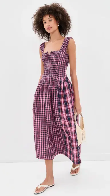 Damson Madder Mallory Midi Dress Magenta 6 | Thumbnail 5 Damson Madder Mallory Midi Dress Magenta 6 | Thumbnail 5