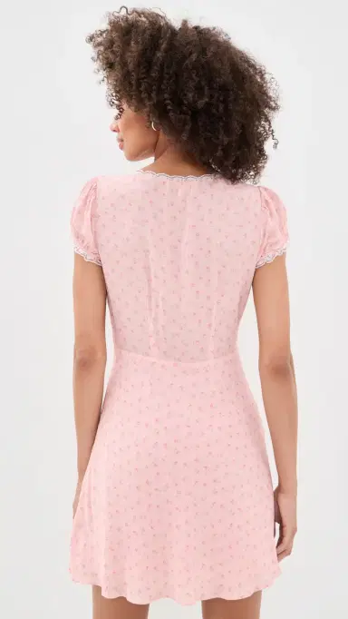 LoveShackFancy Yasmin Mini Dress Calico Peach | Thumbnail 3 LoveShackFancy Yasmin Mini Dress Calico Peach | Thumbnail 3