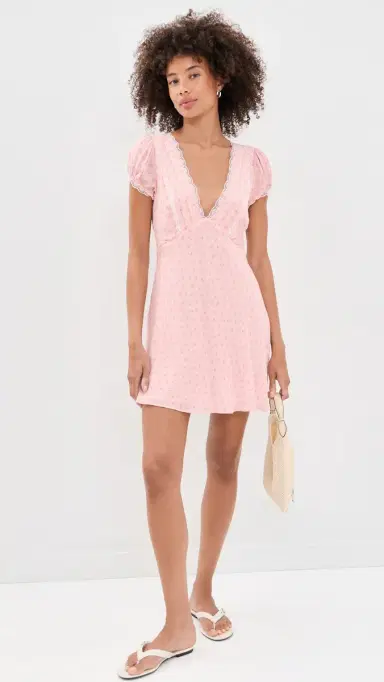 LoveShackFancy Yasmin Mini Dress Calico Peach | Thumbnail 5 LoveShackFancy Yasmin Mini Dress Calico Peach | Thumbnail 5