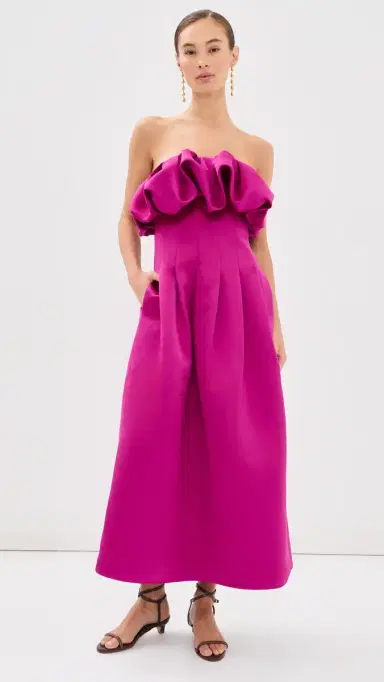 Ulla Johnson Cosima Strapless Satin Dress | Thumbnail 2 Ulla Johnson Cosima Strapless Satin Dress | Thumbnail 2