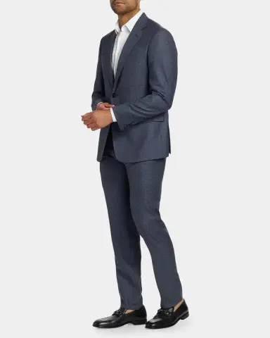 Giorgio Armani Men's Micro-Squares Wool Classic Fit Suit | Thumbnail 2 Giorgio Armani Men's Micro-Squares Wool Classic Fit Suit | Thumbnail 2