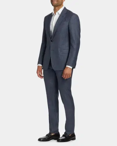 Giorgio Armani Men's Micro-Squares Wool Classic Fit Suit | Thumbnail 7 Giorgio Armani Men's Micro-Squares Wool Classic Fit Suit | Thumbnail 7