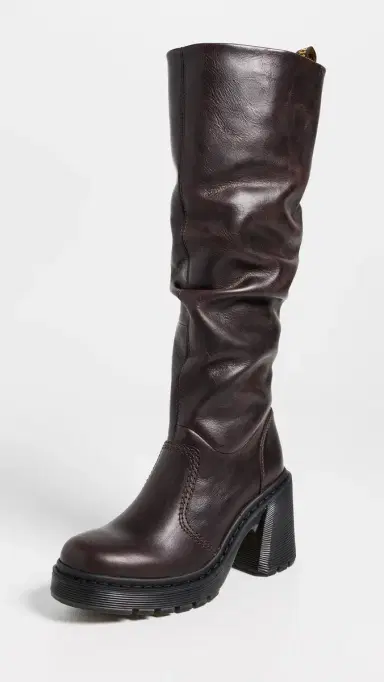 Dr. Martens Kasey High Leg Boots Dark Brown | Thumbnail 2 Dr. Martens Kasey High Leg Boots Dark Brown | Thumbnail 2