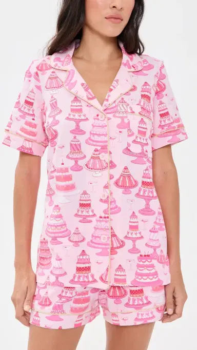 BedHead PJs Classic Shorty Pajama Set Cake Shop | Thumbnail 2 BedHead PJs Classic Shorty Pajama Set Cake Shop | Thumbnail 2