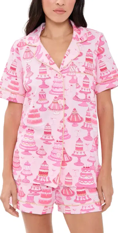 BedHead PJs Classic Shorty Pajama Set Cake Shop | Thumbnail 1 BedHead PJs Classic Shorty Pajama Set Cake Shop | Thumbnail 1