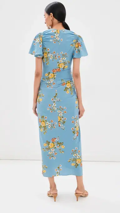 Veronica Beard Midi Huntleigh Dress Blue River Multi | Thumbnail 3 Veronica Beard Midi Huntleigh Dress Blue River Multi | Thumbnail 3