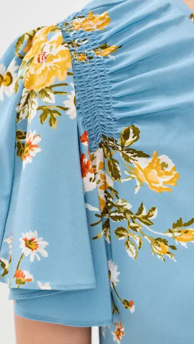 Veronica Beard Midi Huntleigh Dress Blue River Multi | Thumbnail 6 Veronica Beard Midi Huntleigh Dress Blue River Multi | Thumbnail 6