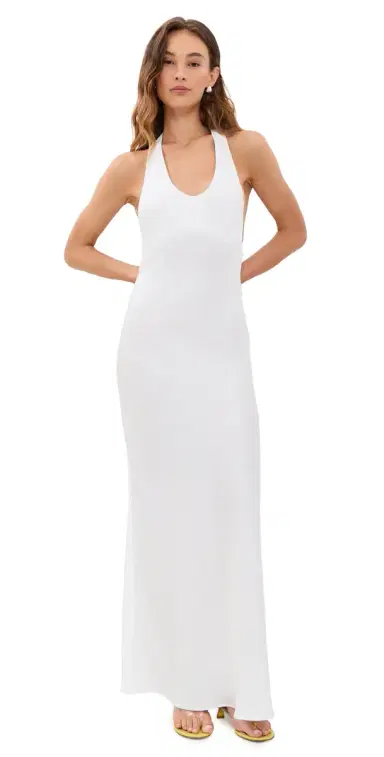 LIONESS Bare Maxi Dress Porcelain | Thumbnail 1 LIONESS Bare Maxi Dress Porcelain | Thumbnail 1