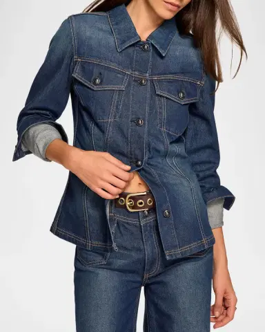 Ramy Brook Dani Fitted Denim Jacket | Thumbnail 6 Ramy Brook Dani Fitted Denim Jacket | Thumbnail 6