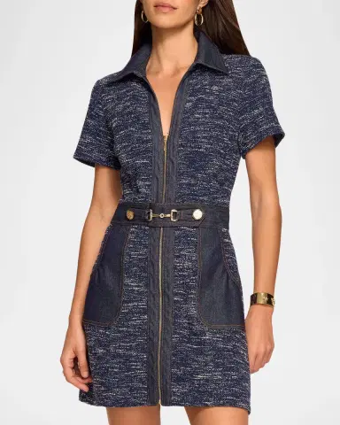 Ramy Brook Darla Denim Tweed Mini Dress | Thumbnail 4 Ramy Brook Darla Denim Tweed Mini Dress | Thumbnail 4