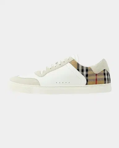 Burberry Men's Leather-Suede Check Sneakers | Thumbnail 4 Burberry Men's Leather-Suede Check Sneakers | Thumbnail 4