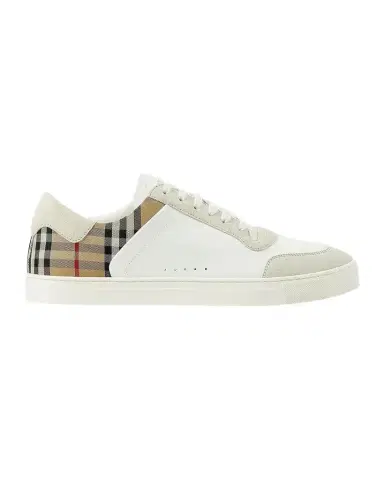 Burberry Men's Leather-Suede Check Sneakers | Thumbnail 1 Burberry Men's Leather-Suede Check Sneakers | Thumbnail 1