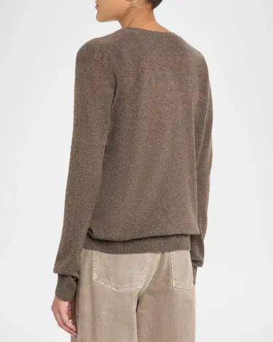 The Row Phora Lightweight Cashmere V-Neck Sweater | Thumbnail 3 The Row Phora Lightweight Cashmere V-Neck Sweater | Thumbnail 3